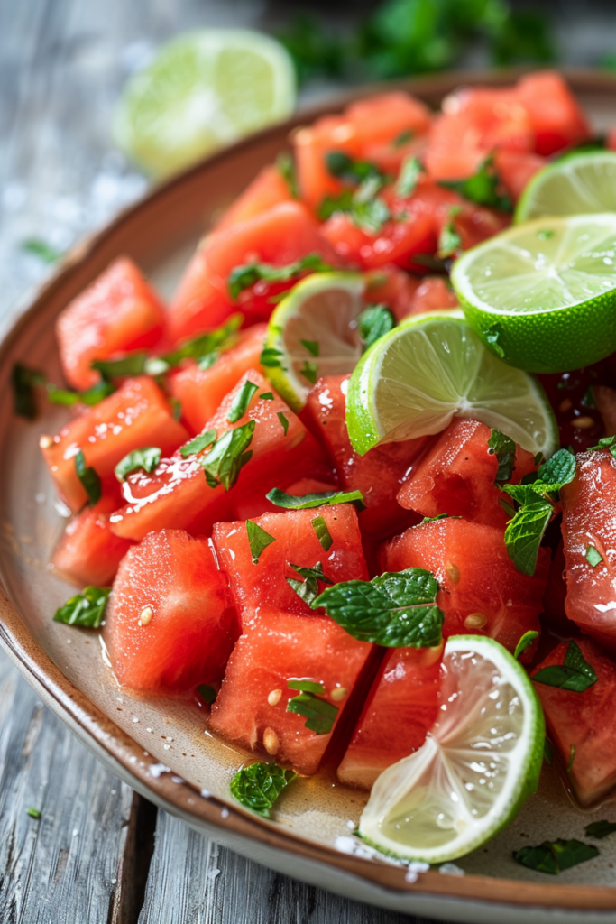 watermelon mint salad