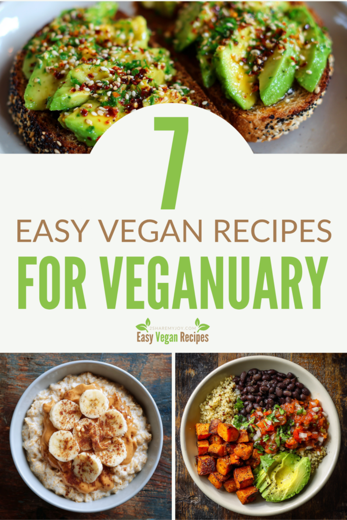 New to vegan cooking? These easy vegan recipes are perfect for beginners who want to eat plant-based without stress. From 5-minute peanut butter banana oats to chickpea salad sandwiches and one-pot pasta, every recipe uses simple ingredients you already have at home. Start Veganuary with healthy, delicious, and affordable vegan meals that make the transition effortless and tasty.