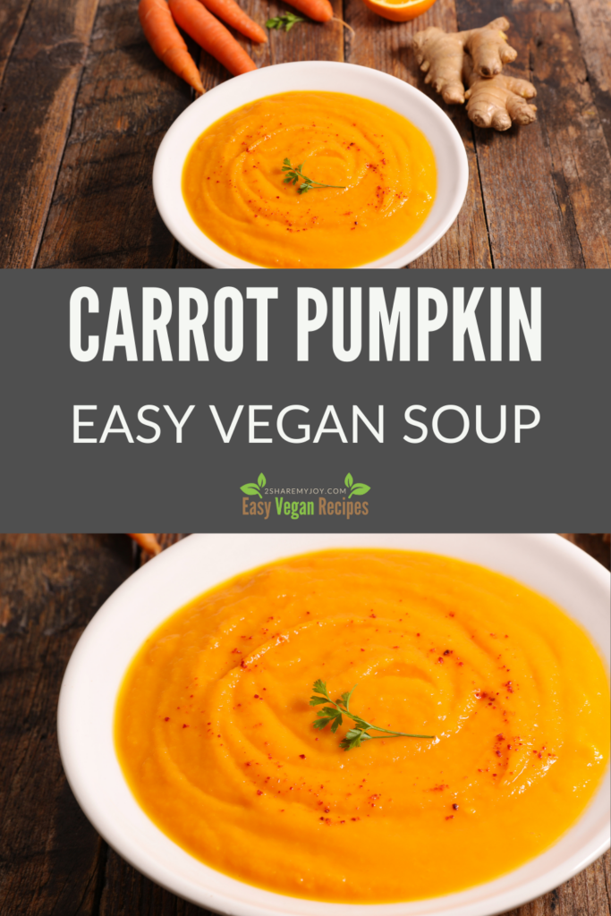 Cozy up with this creamy vegan spiced carrot-pumpkin soup! Packed with carrots, pumpkin puree, coconut milk, and warm spices like cumin and cinnamon, this easy fall soup is perfect for meal prep. Dairy-free, gluten-free, and ready in 30 minutes — a healthy plant-based lunch or dinner you’ll make on repeat.
