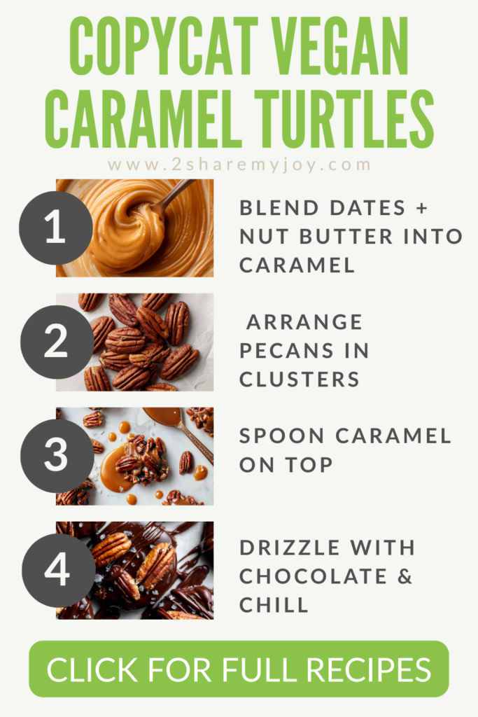 These vegan caramel turtles are gooey, nutty, and completely irresistible! 🐢✨ A dairy-free twist on the classic candy: crunchy pecans, soft date caramel, and a drizzle of dark chocolate. They look fancy but are so simple to make at home. Save this recipe for holidays, gifts, or anytime you crave something sweet. 🍫🌱