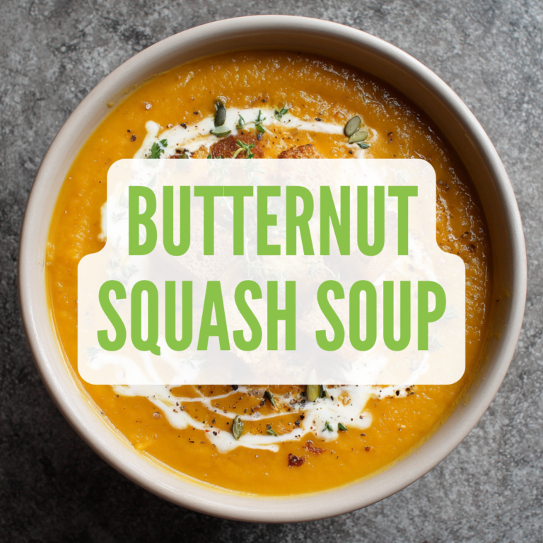 Creamy vegan butternut squash soup that’s cozy, healthy, and easy to make! Perfect for fall dinners, meal prep, or a quick weeknight bowl.