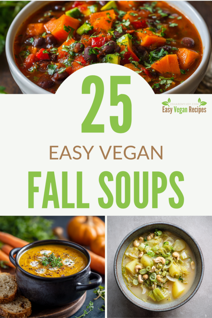 Looking for cozy weeknight dinners? These 25 vegan fall soups are comforting, hearty, and stress-free to make. From creamy butternut squash and carrot ginger to hearty lentil chili and protein-packed split pea, every recipe is designed for real life—quick, affordable, and nourishing. Whether you need a meal-prep option or just one comforting pot of soup, you’ll find your new go-to recipe here. 🍁