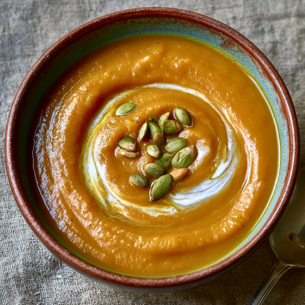 Pumpkin Soup with Coconut Cream