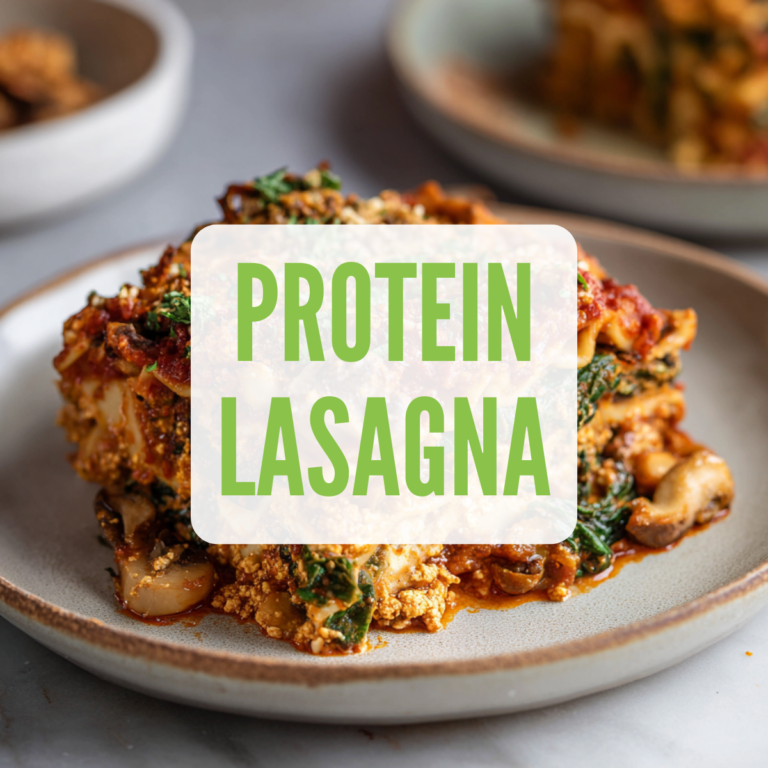 This high-protein vegan lasagna is hearty, cheesy, and packed with 23g of plant-based protein per serving. Easy to make, family-friendly, and perfect for meal prep!