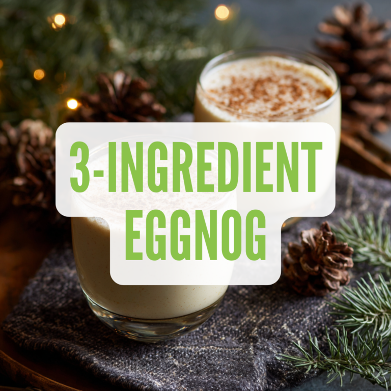 This creamy vegan eggnog comes together in just 5 minutes with only three ingredients — almond (or oat) milk, coconut milk, and maple syrup. Naturally sweet, dairy-free, and perfectly spiced, it’s the easiest way to enjoy a cozy holiday drink without the eggs or hassle. Serve chilled or warm for a festive treat everyone will love!