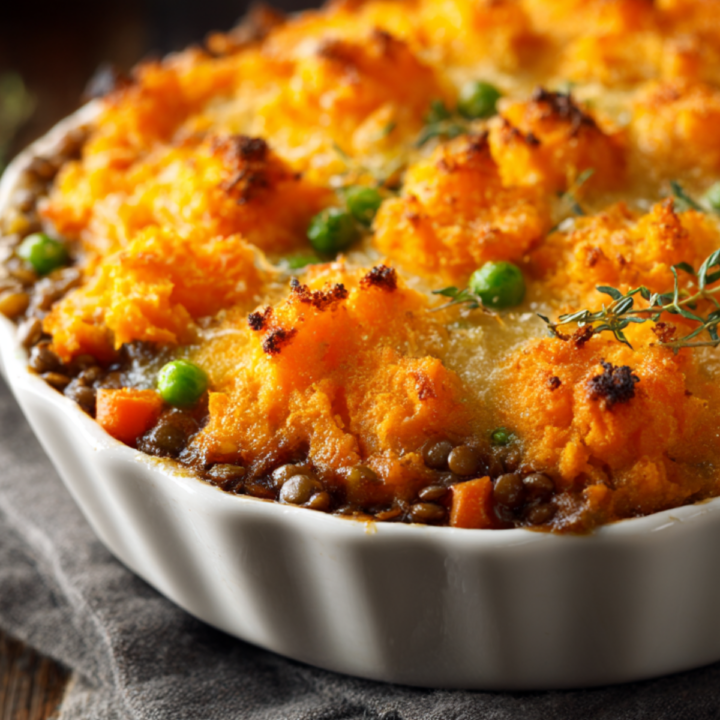 easy vegan sweet potato shepherds pie