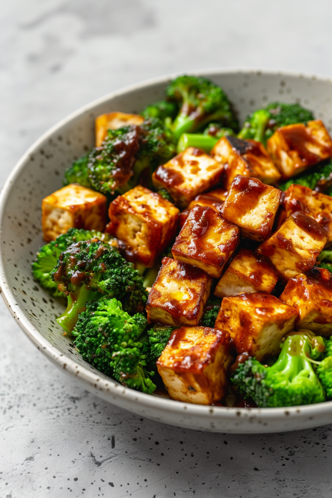 Crispy BBQ Tofu & Frozen Broccoli Bowl 