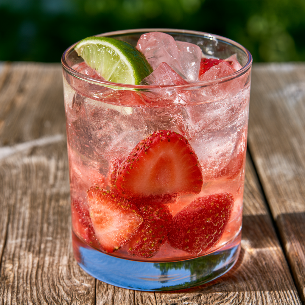 1. Skinny Strawberry Lime Mocktail