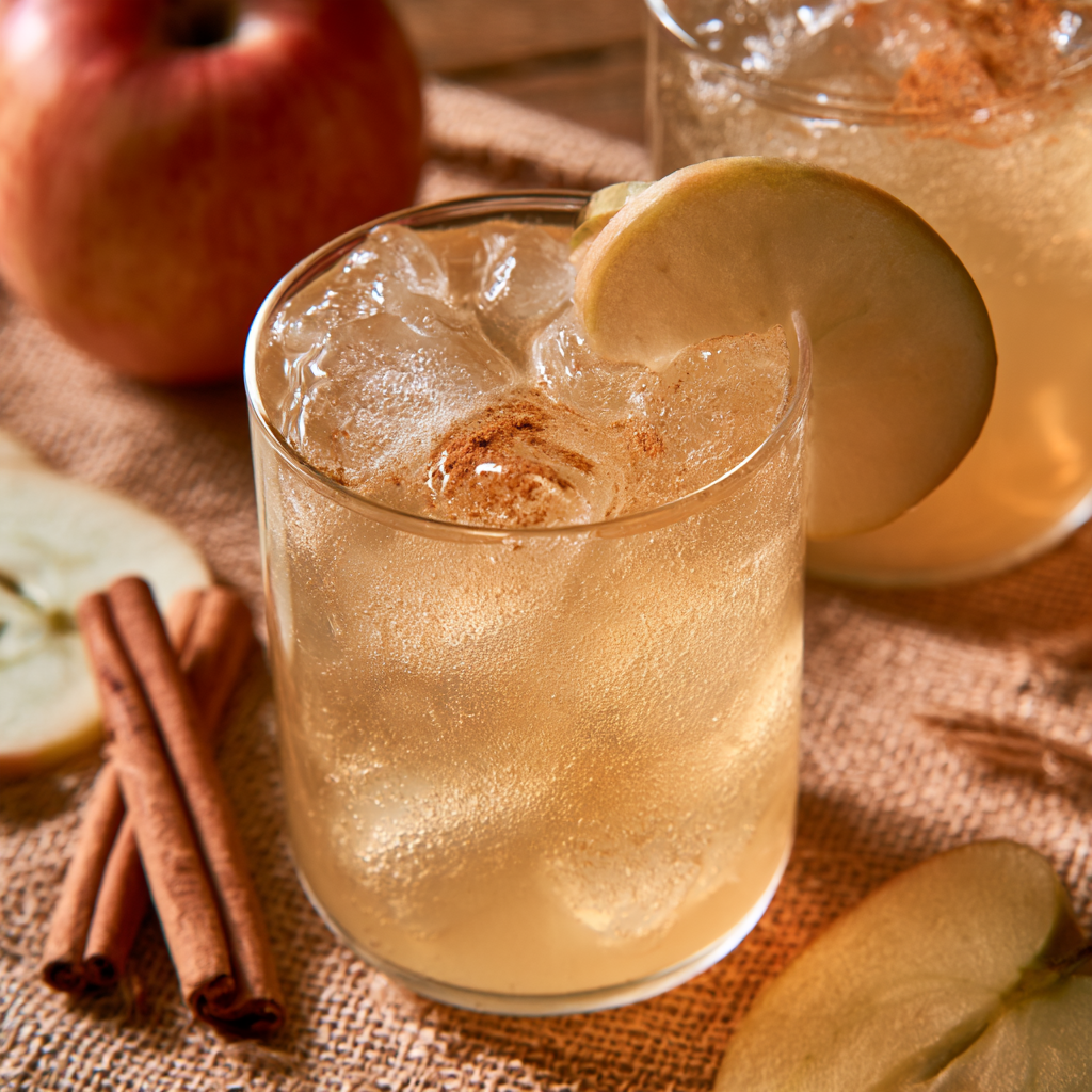 1. Sparkling Apple Cider Mocktail