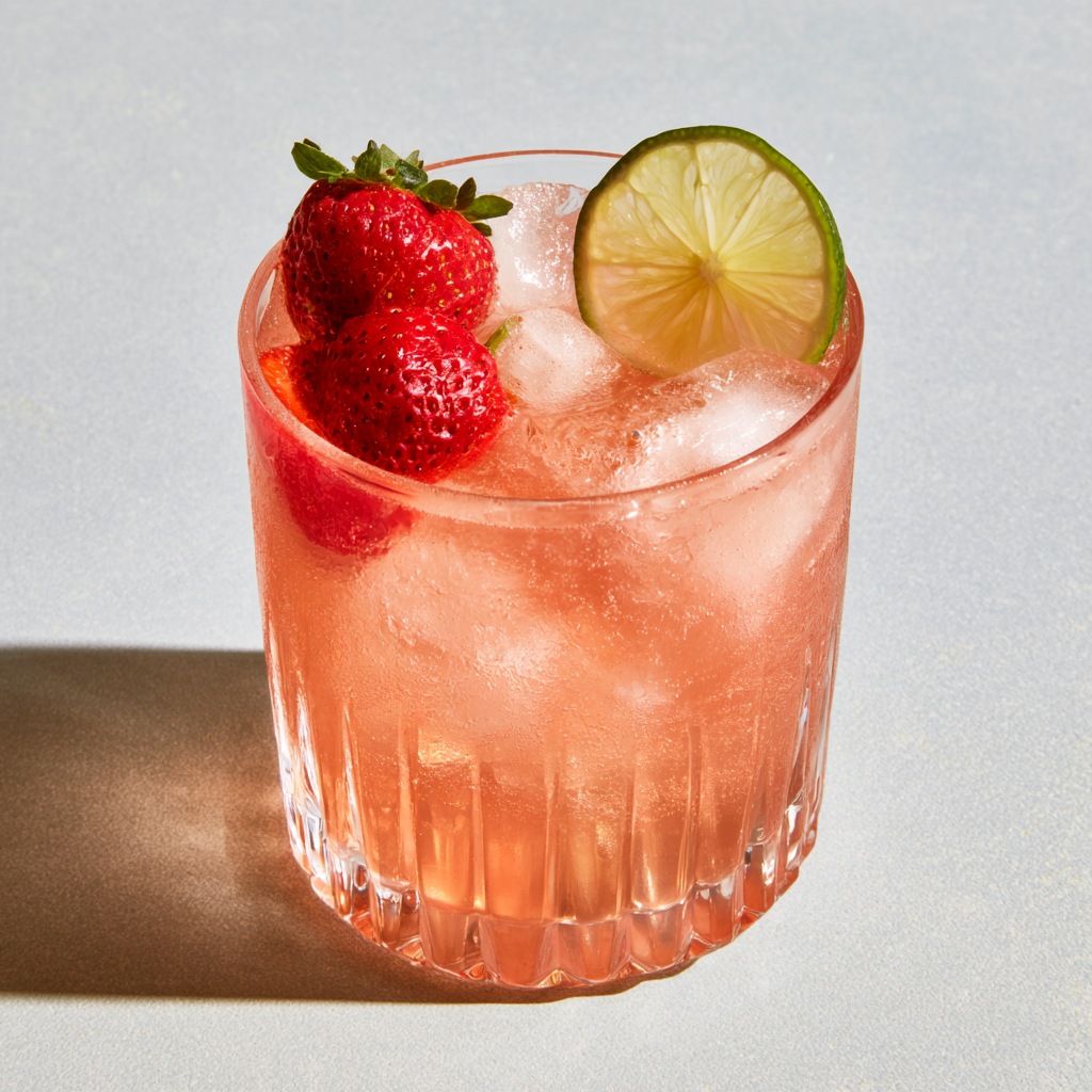 1. Strawberry Lime Kombucha Spritz