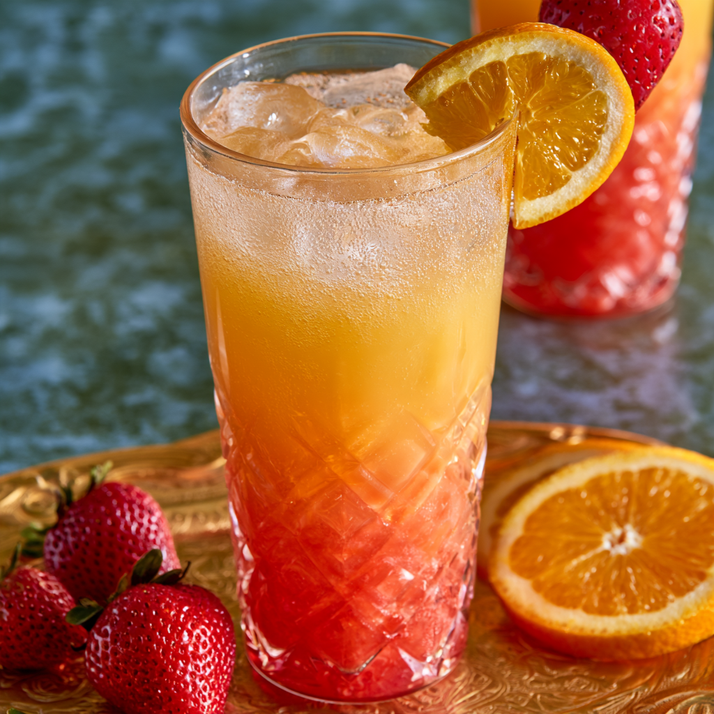 10. Strawberry Orange Sunrise Mocktail