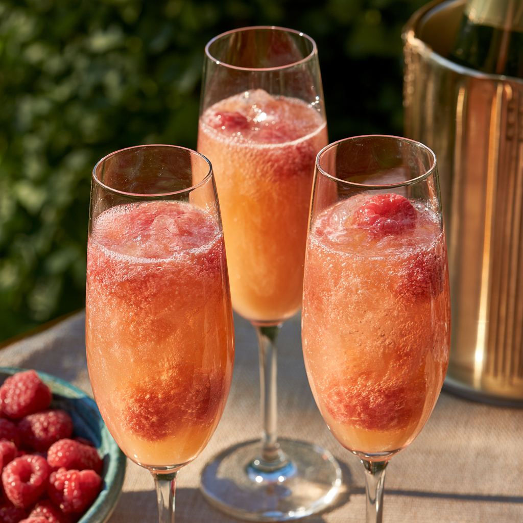 10. Sparkling Peach Raspberry Mocktail