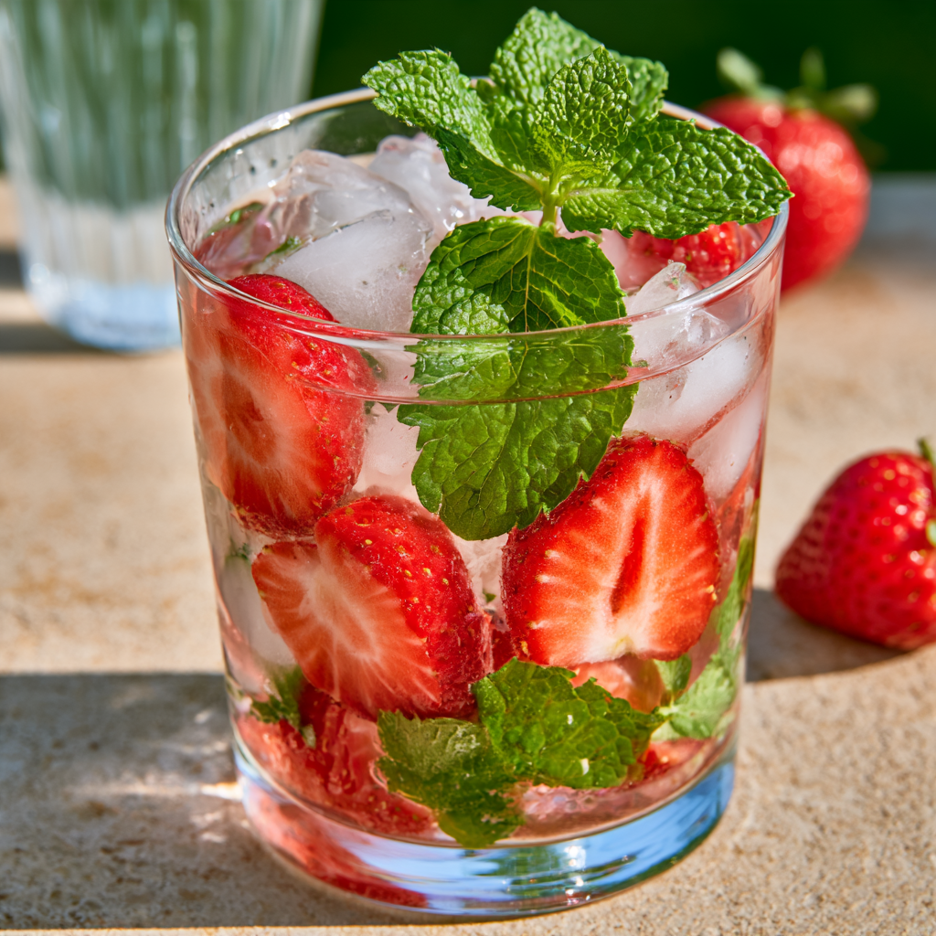 2. Strawberry Mint Mojito Mocktail