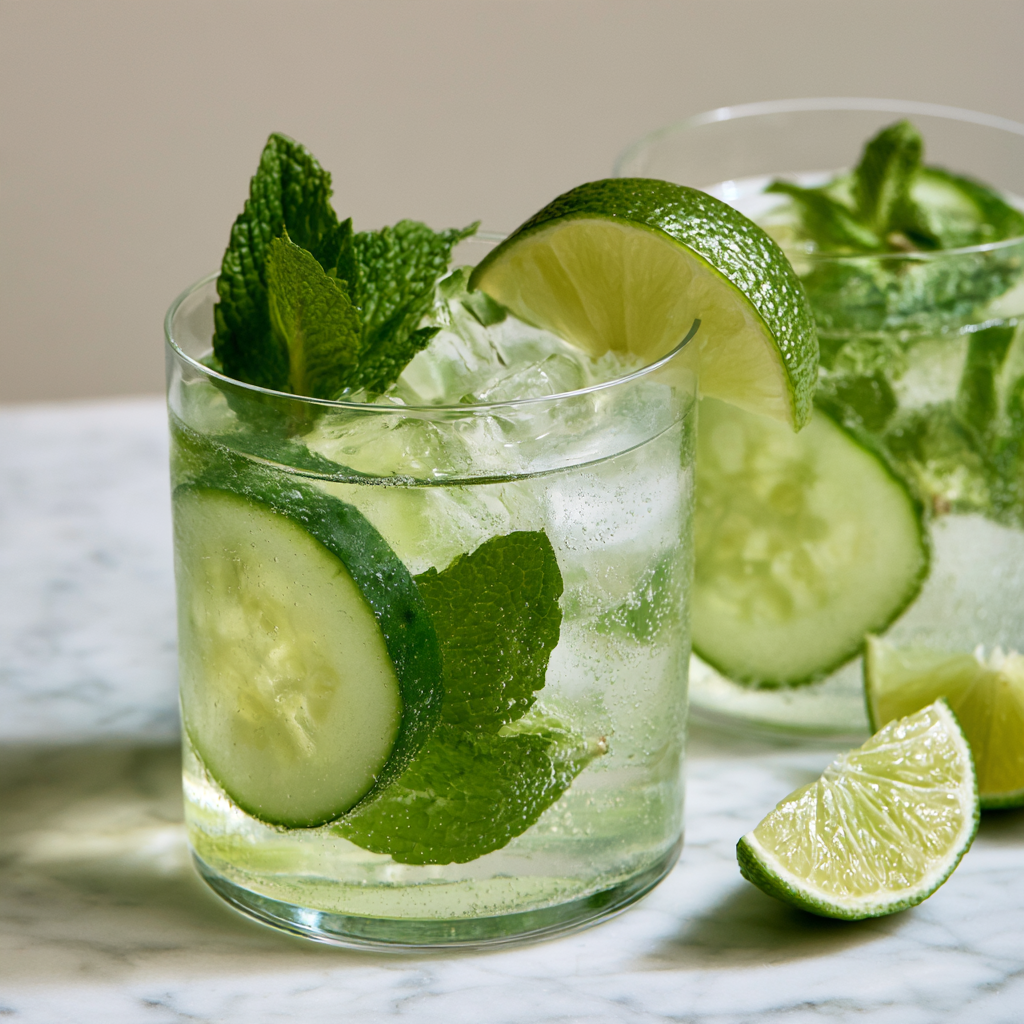 2. Cucumber Mint Lime Cooler