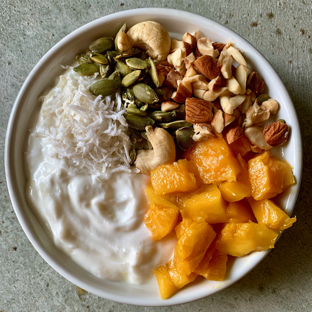 7. Mango Coconut Yogurt Bowl
