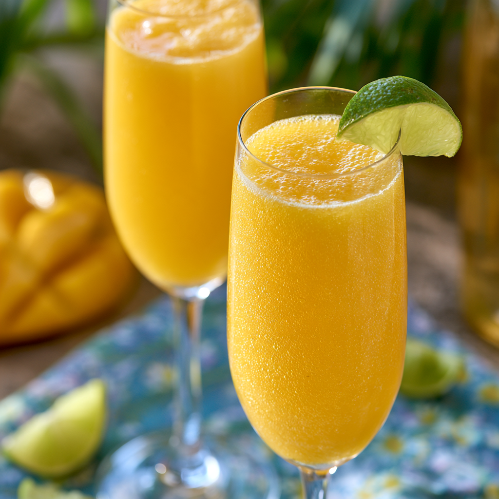 8. Mango Lime Mimosa Mocktail