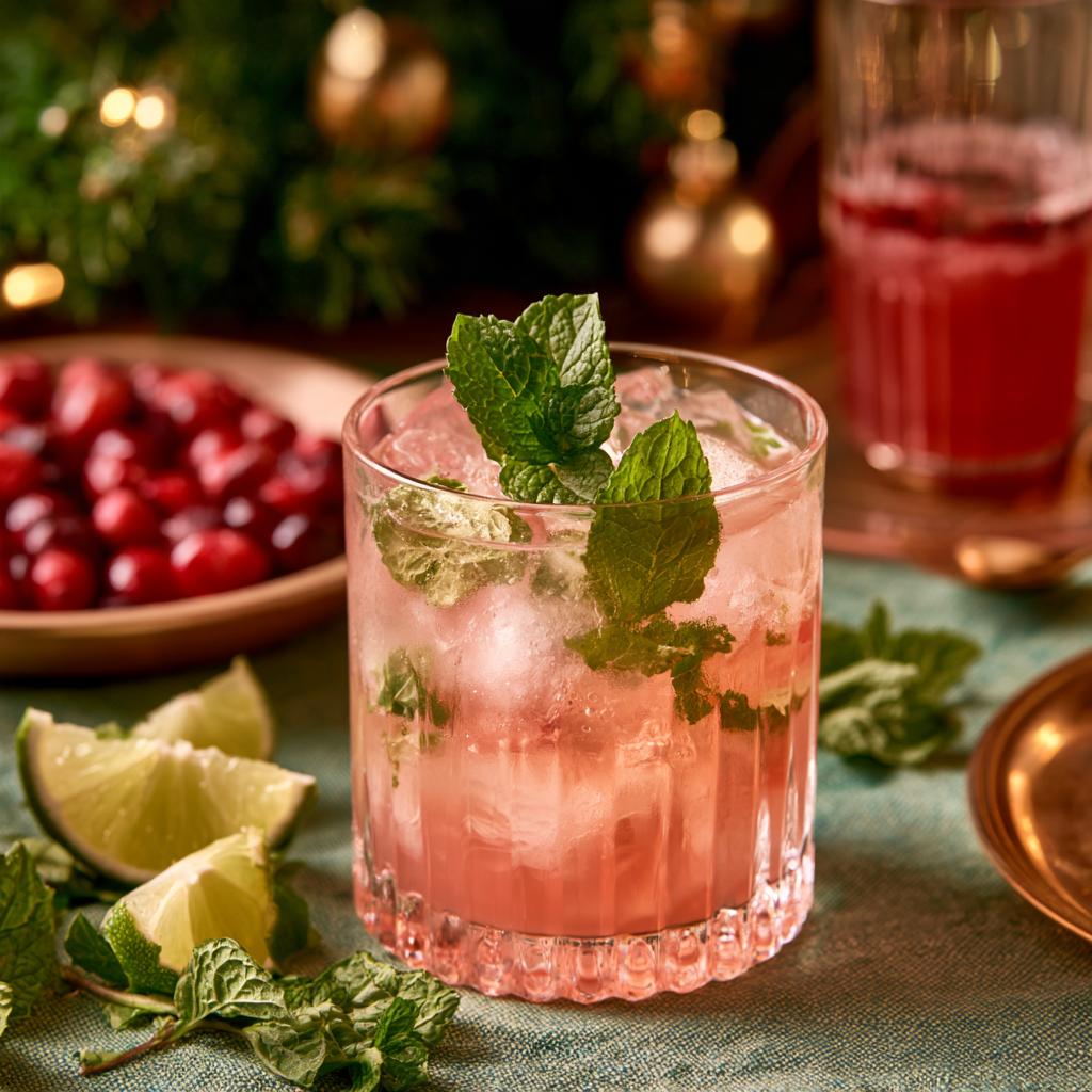 Christmas Mojito Mocktail 