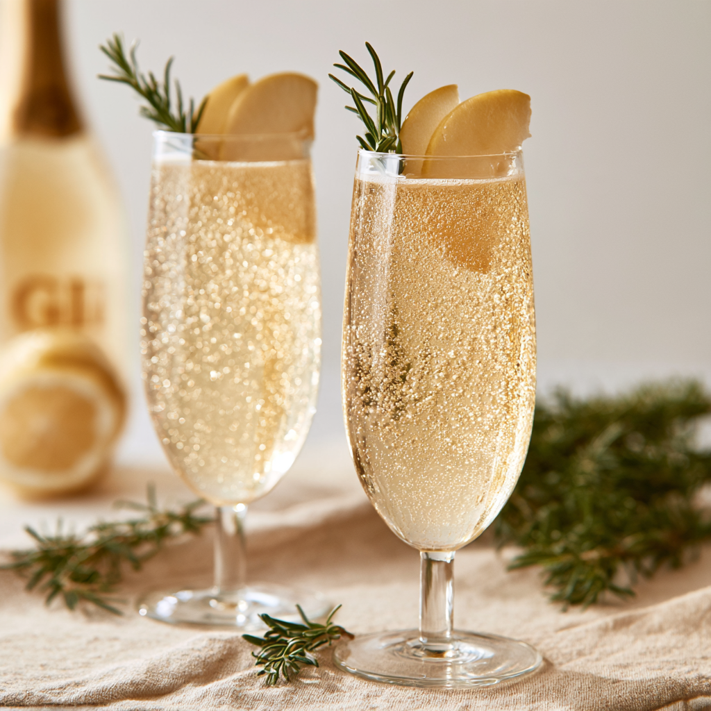 3. Sparkling Apple Cider Champagne Mocktail