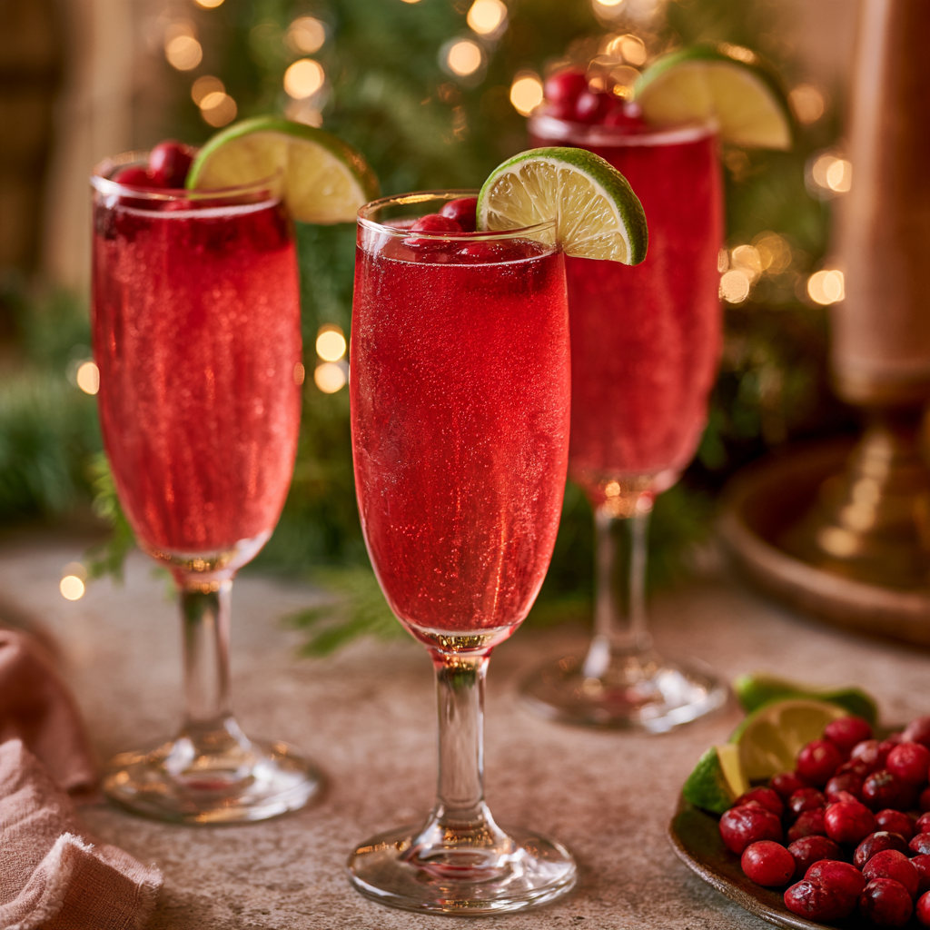 1. Sparkling Cranberry Lime Mocktail