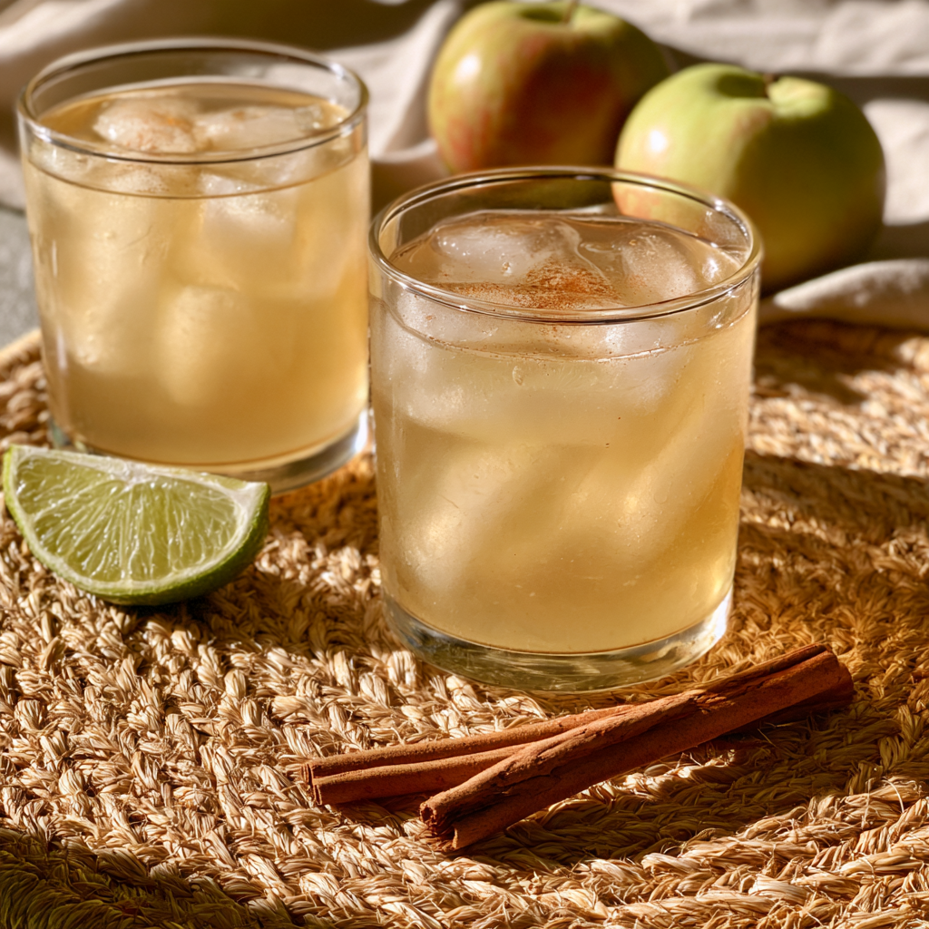 Apple Cider Ginger Beer Mocktail