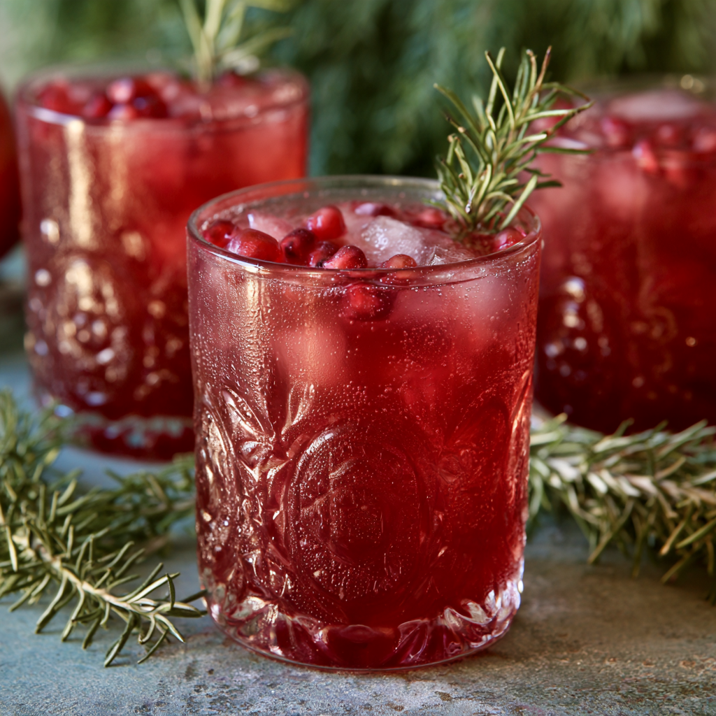 2. Pomegranate Rosemary Fizz